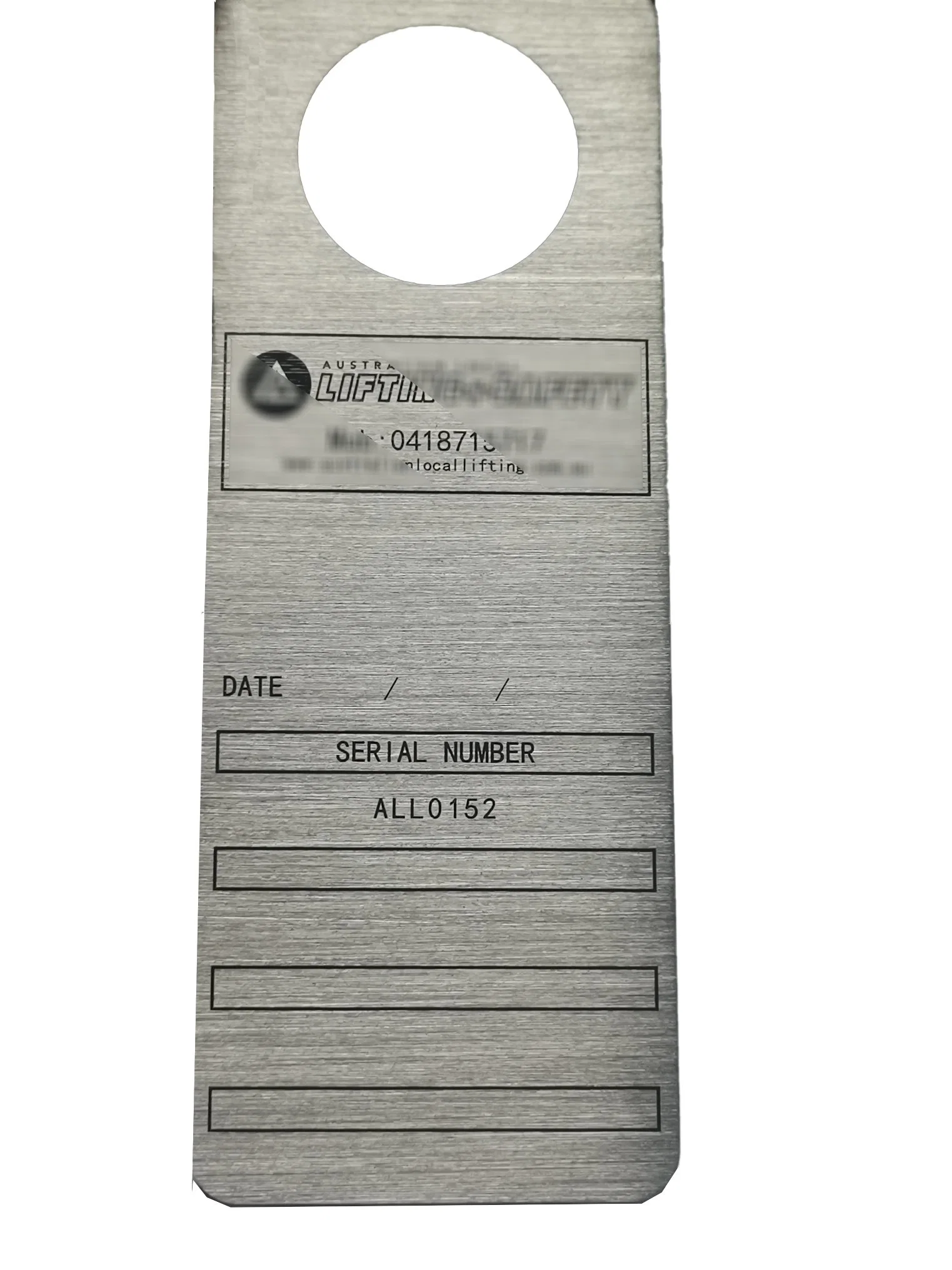 Industrial Machinery Stainless Steel Brushed Laser Engraving Label Card Fabrication