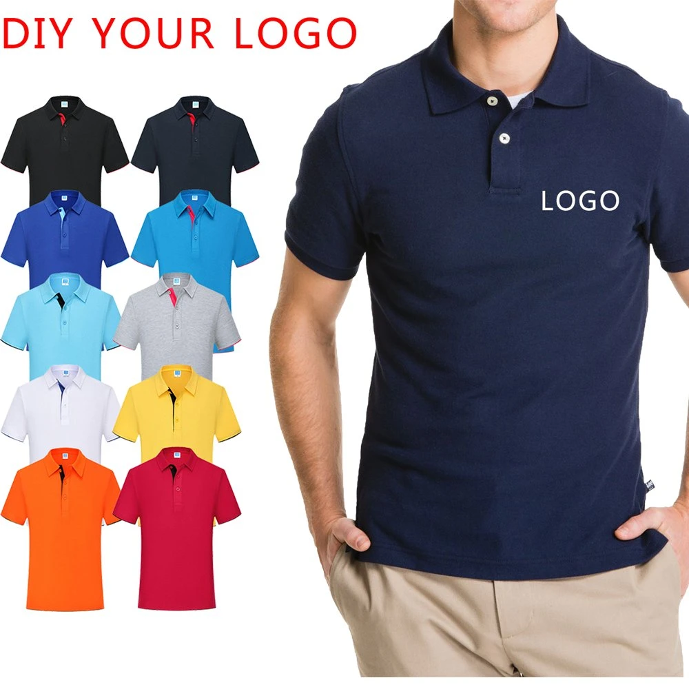 Polo Shirt Clothes Custom Work Clothes Enterprise Embroidery Printing Logo Commercial Advertising Culture Shirt T-Shirt Summer Short Sleeve V-Neck Clothes