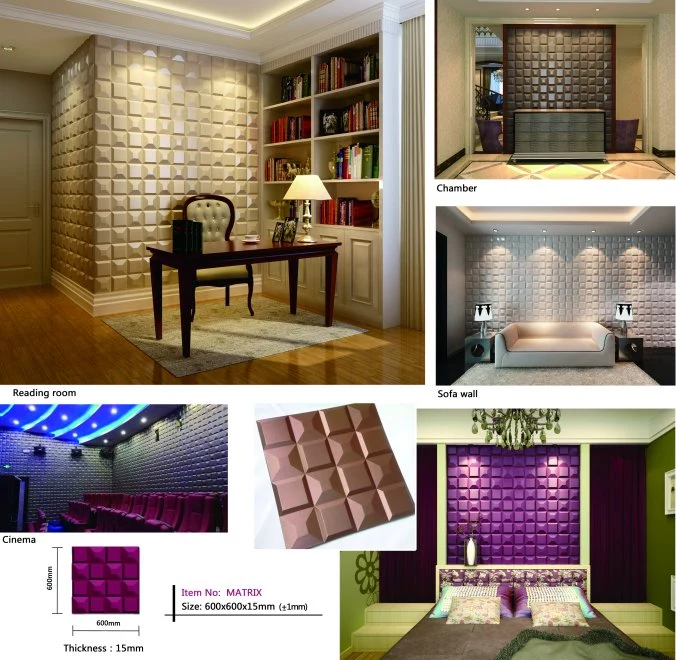 modern 3D Wall Panels PVC Leather Wall Paper 3D Wood Wall Panel for Home Decorate