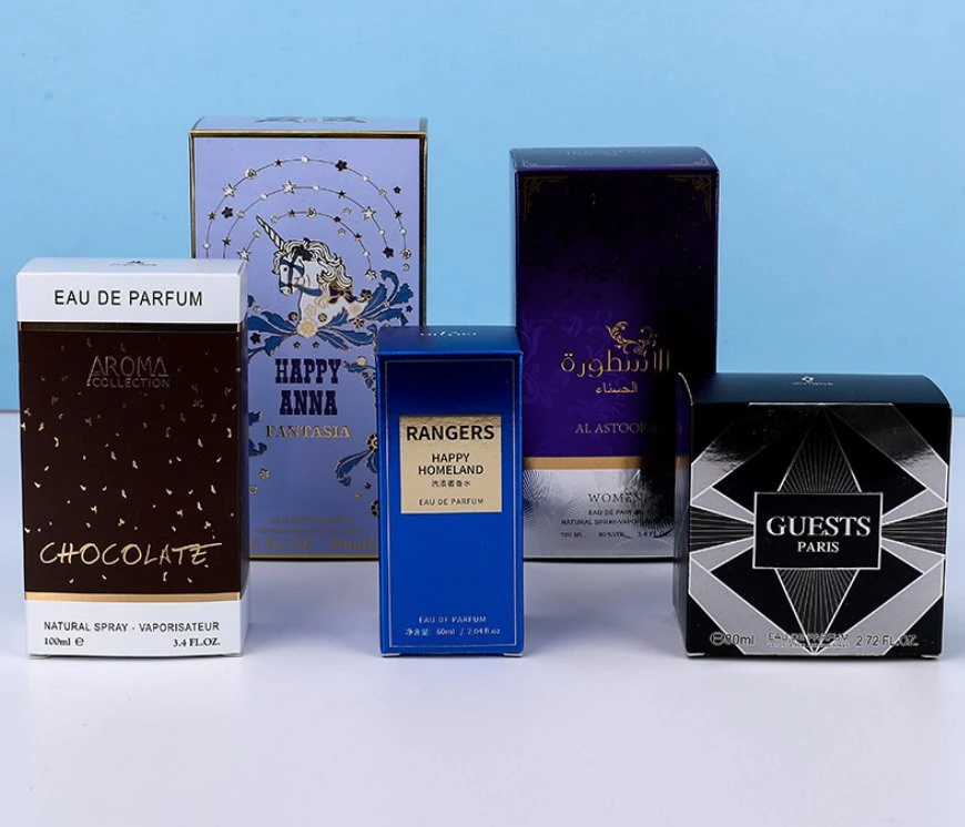 Custom White Card Material Packing Box Perfume Color Box Digital Product Packaging Box