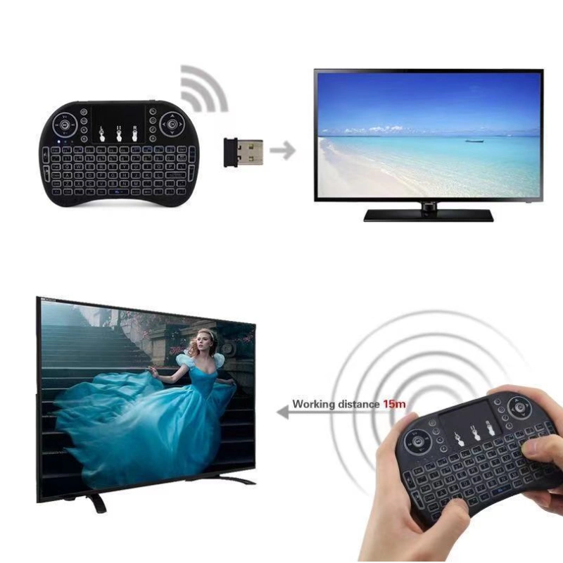 I8 Mini Wireless Keyboard 2.4GHz English Air Mouse Keyboard with Touchpad Remote Control Android TV Box