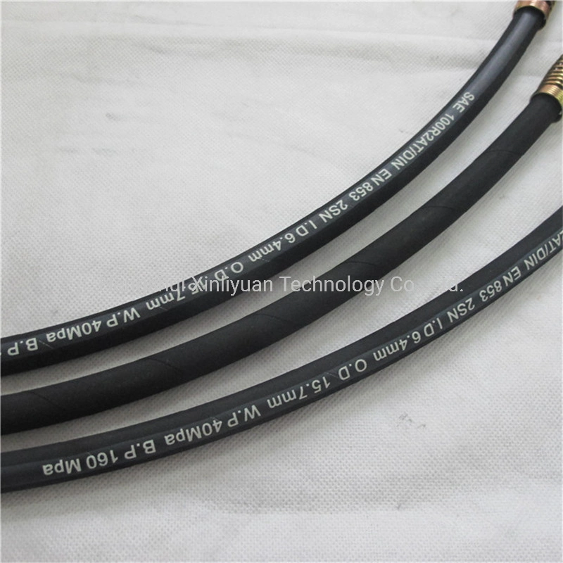 3/8 Inch SAE100r2 High Pressure Industric Hydraulic Wire Braided Water Rubber Hose