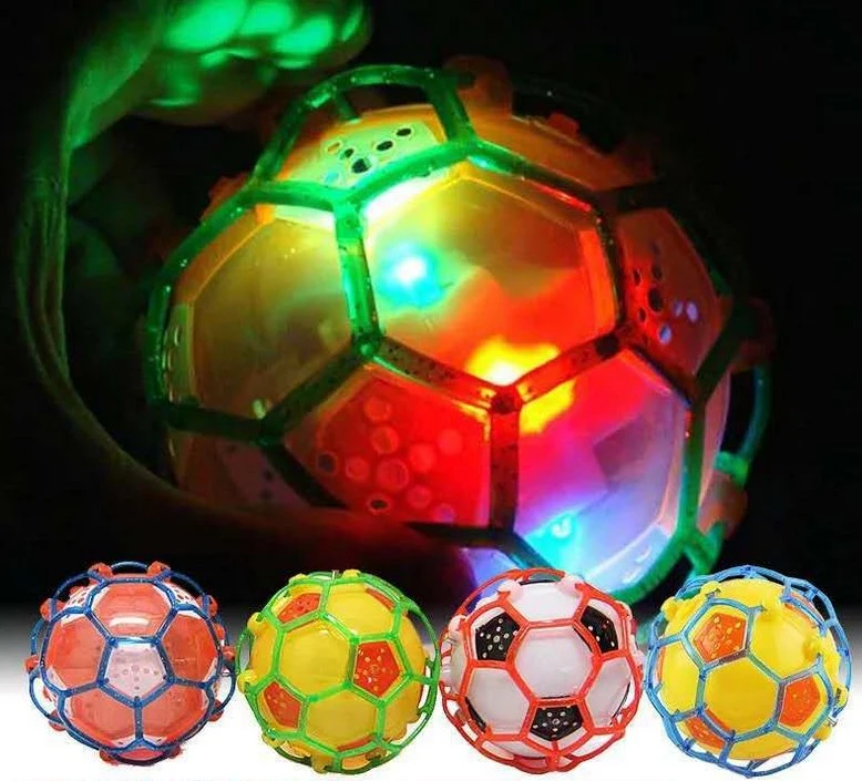 Luz Eléctrica al por mayor Fútbol Danza Jump Ball LED Flash rebotando Juguetes de la música de los niños de la bola