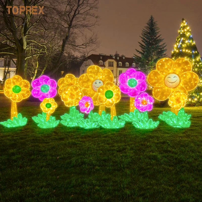 2023 Quality Outdoor Flower Motif Light with LED Panel