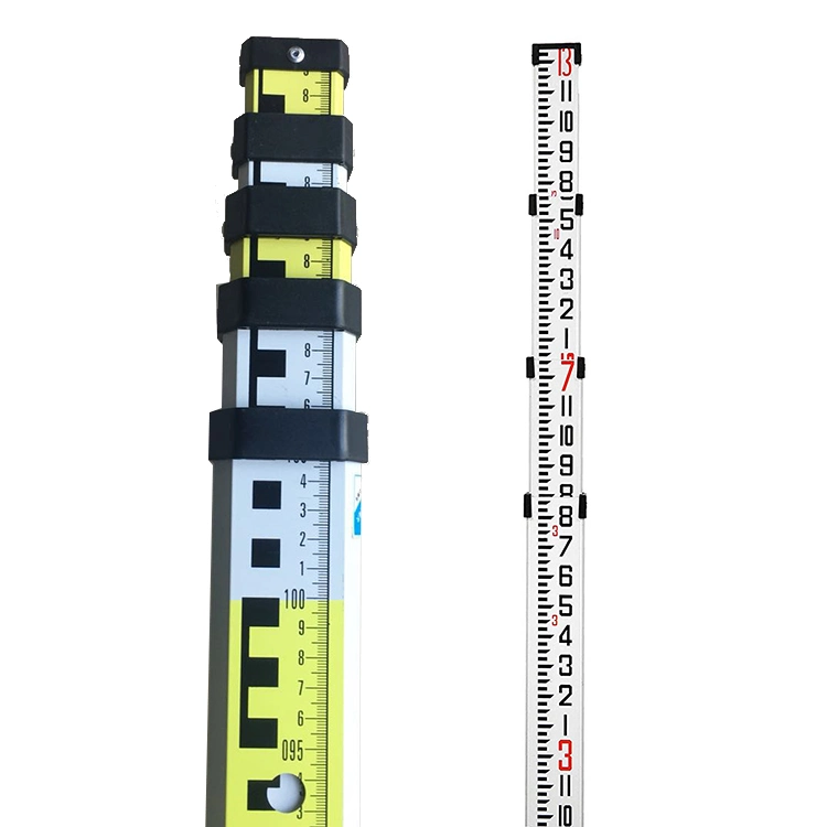 Hot Sale 5m Strong Aluminum Surveying Tools Leveling Staff