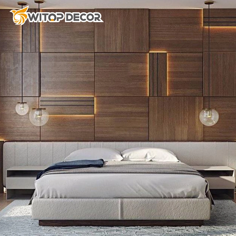 Witop WPC Panels Veneer Fiber Board Bamboo Charcoal Wood Veneer Waterproof Home Decoration