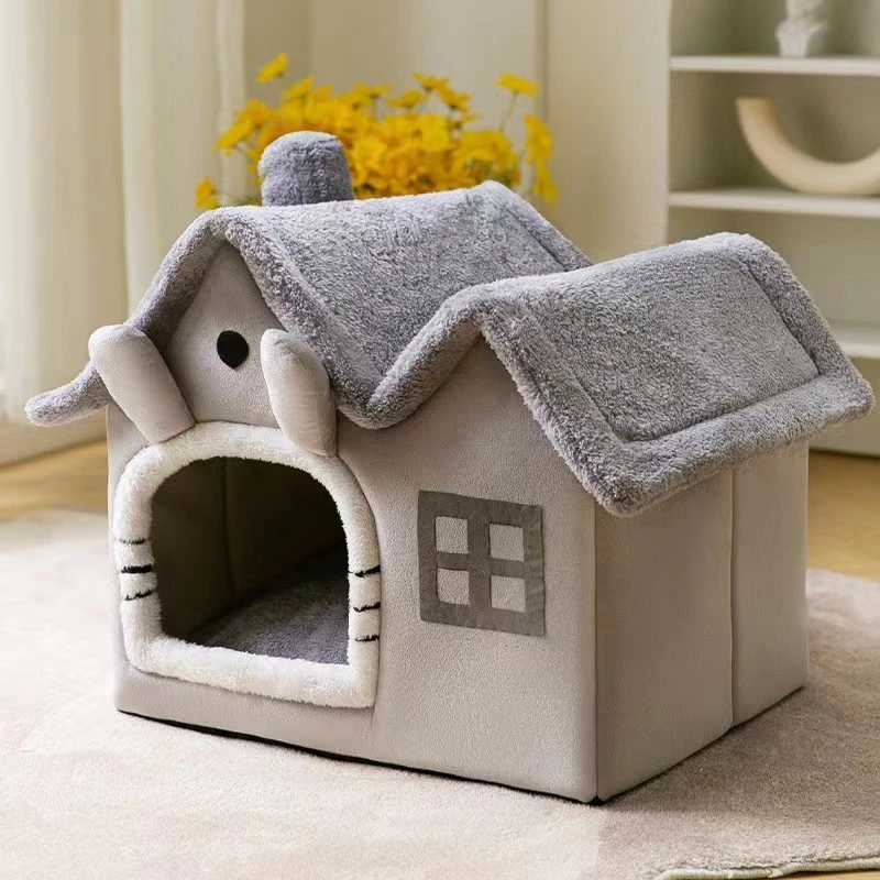 Pet Products Pet Indoor Cat House Cute Cat Bed Washable Removable Tent Cat Pet Dog House