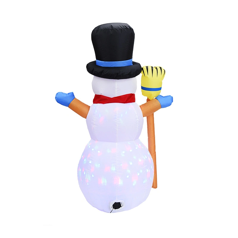 Colorful Light Inflatable Snowman Disco Christmas Decorations Outdoor Use