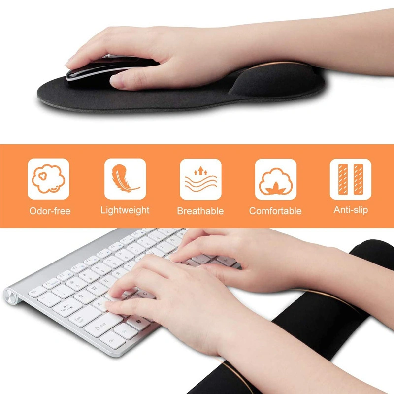 Waterproof Eco-Friendly Mouse Mat Laptop Computer Desktop Memory Foam Wrist Ergonomic Keyboard Mouse Pad