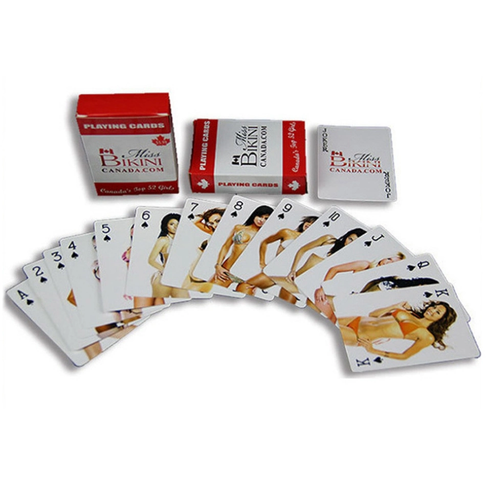 Custom Logo Printing Sexy Poker Colored Plastic Paper Us Playing Card