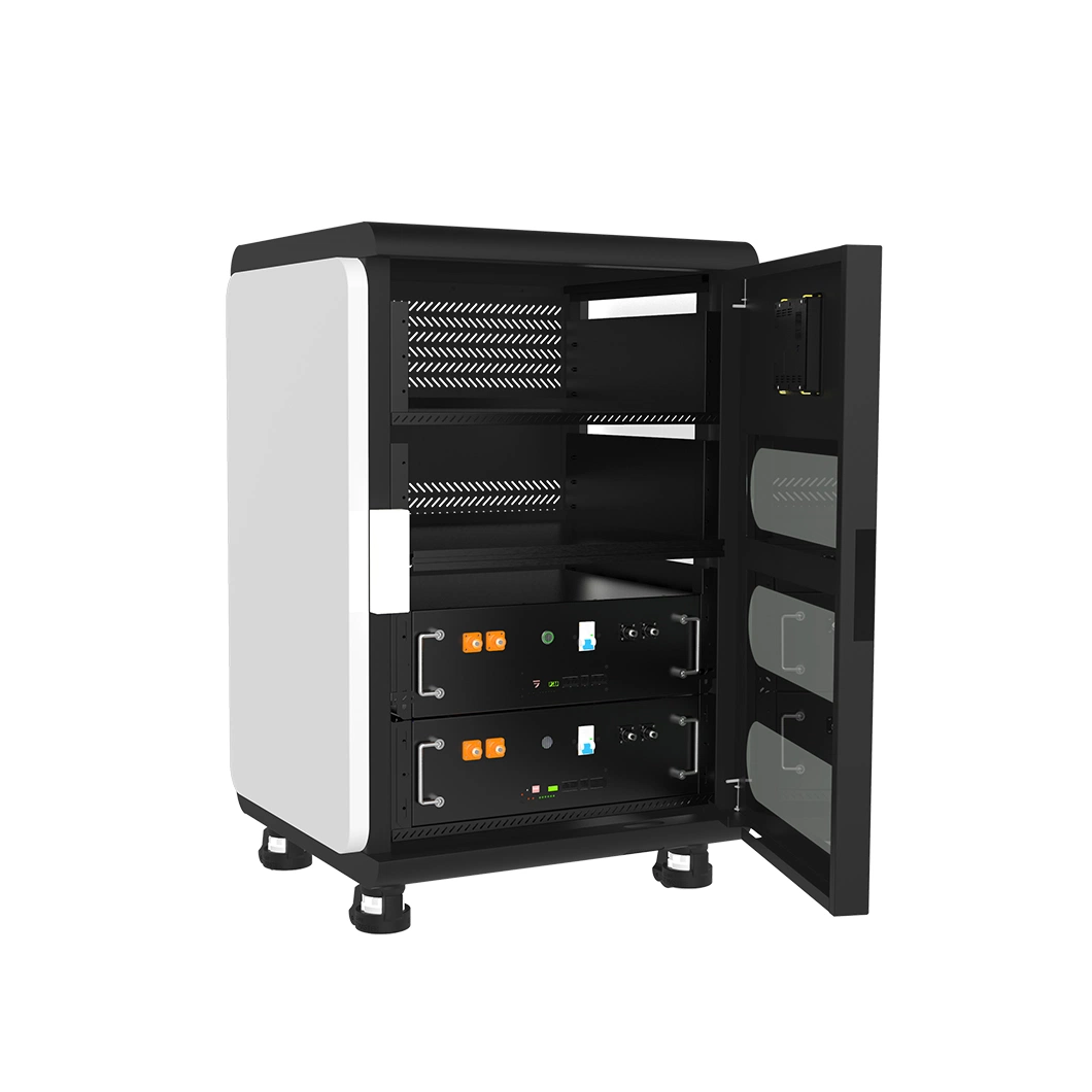 Bateria de 5.12 kW para montagem em rack LCD de 48 V LiFePO4, 4 u Sistemas de armazenamento de energia solar doméstico 51,2 V 100 a 100 V com design modular