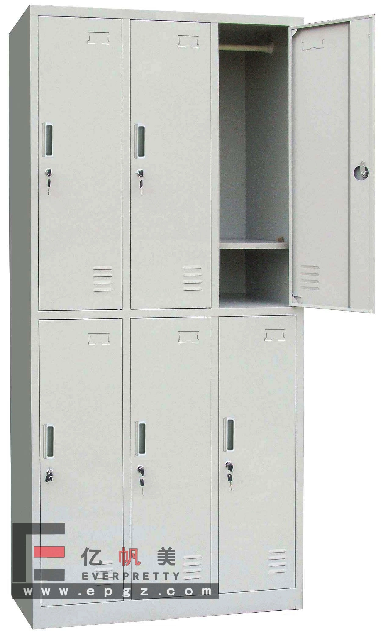6 portas de armário de armário de armazenamento de Metal Alunos