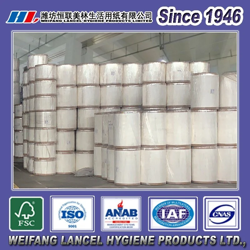 China materiais para fazer papel de tecido rolo rolo rolo Jumbo sanita / facial Papel tissue