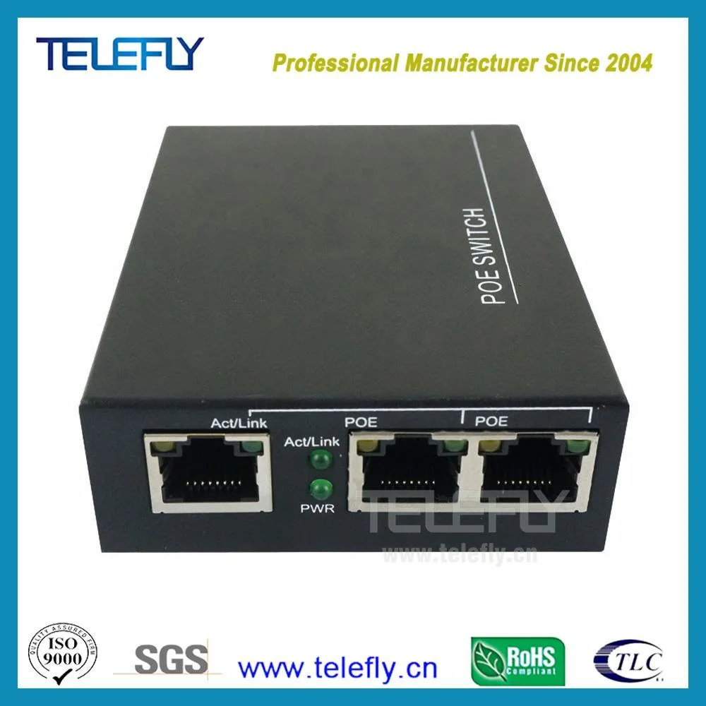 Best Price 2 Poe Fast Ethernet Ports to Optical Fiber Switch Used on 2 Km~120 Km