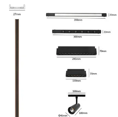 A mais recente luz de pista magnética LED do sistema de iluminação de haste magnética Slim