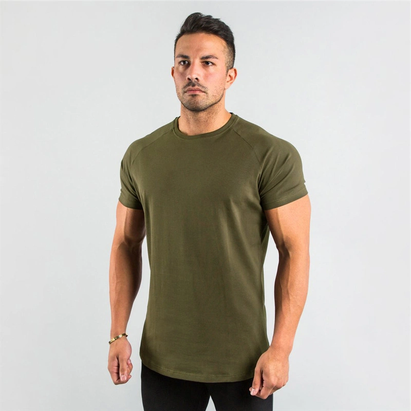 Men's Casual Plain T-Shirt 100% Cotton Loose Sports Short-Sleeved Super Size Can Be Wholesale/Supplier Customized