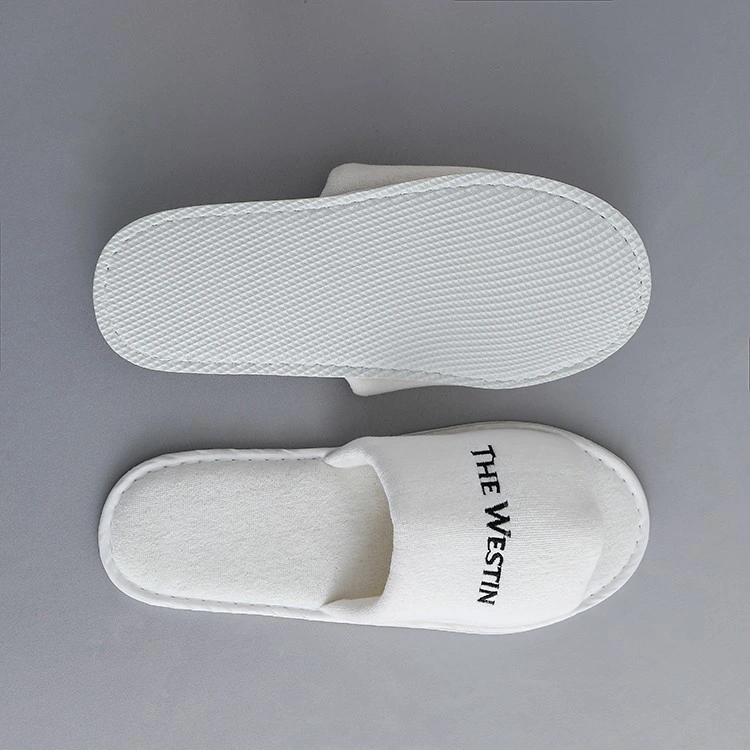 Hotel Slipper Open Toe with Vlvet, Terry, Nonwoven Fabric Slipper