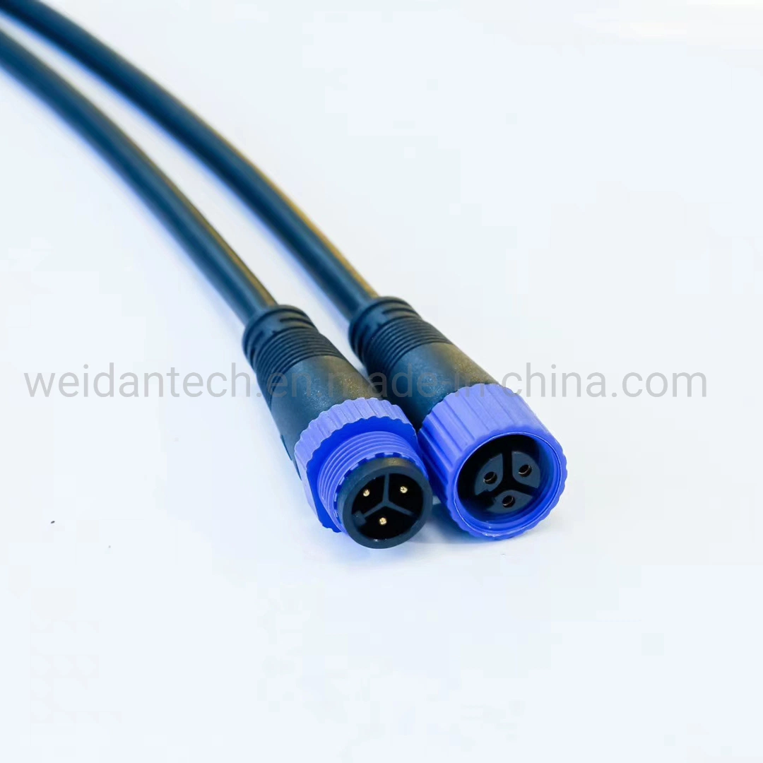 M15 Circular Plug  3Cores Waterproof Cable, Quick Lock Design for LED Light Outdoor