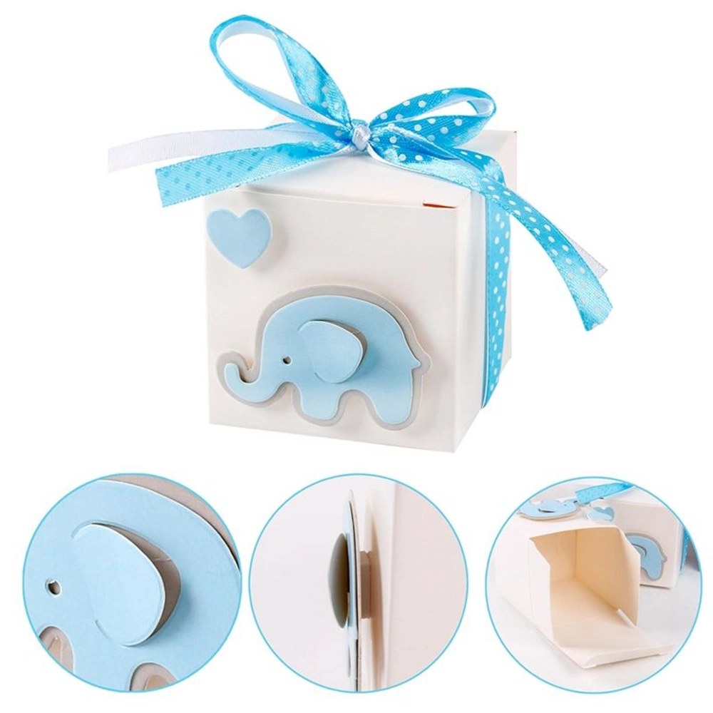 Éléphant papier cadeau boîte de bonbons anniversaire mariage faveur bébé douche Fournitures de fête