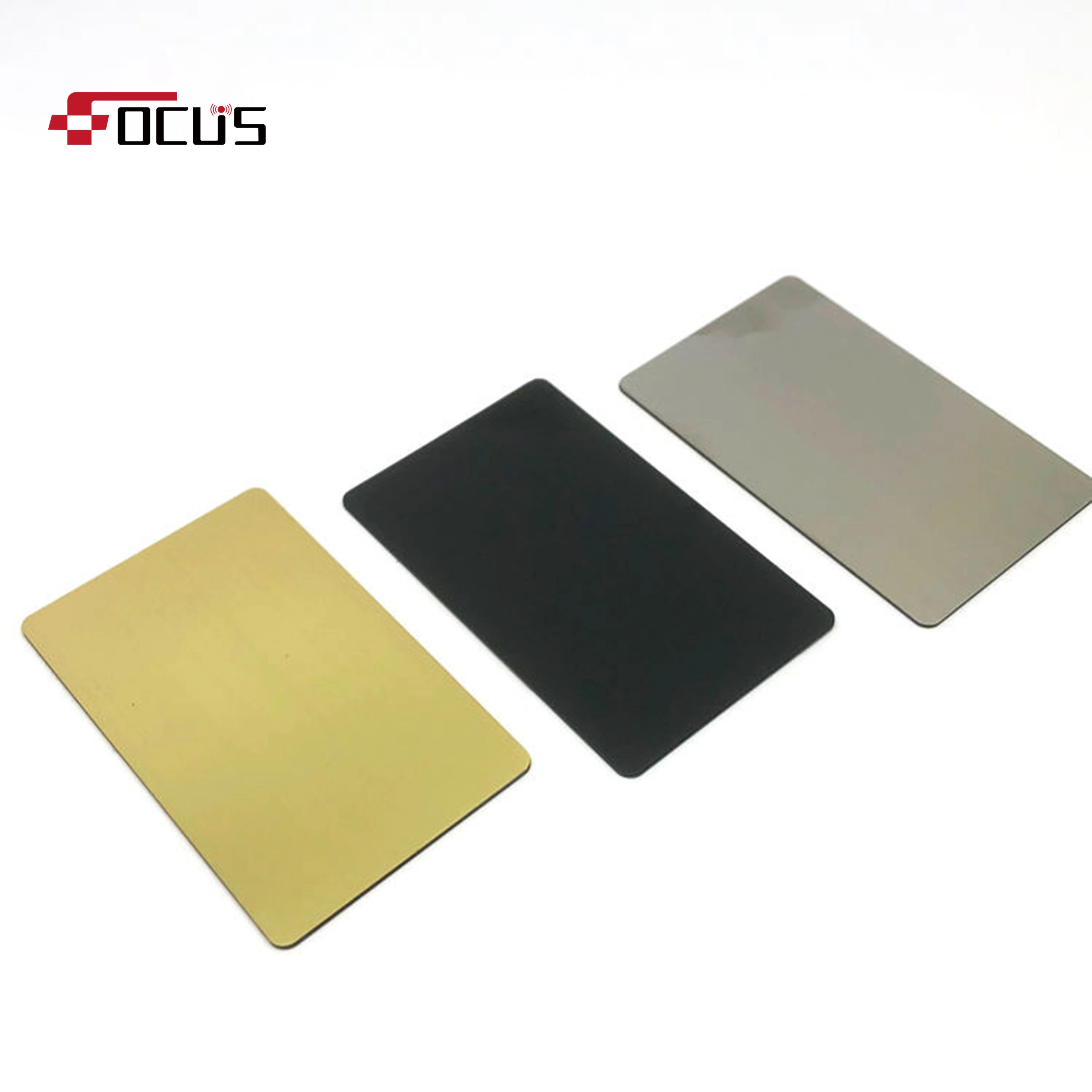 Golden Color Custom RFID Smart Metal Card Metal Black Loyalty Carte