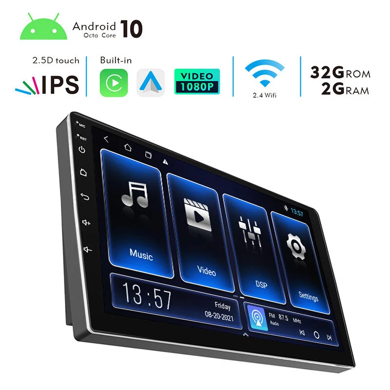 Hottest 9/10 Inch Car Android Stereo Radio Slim Body Multifunctional System Touch Screen Stereo Video Car Android DVD Player