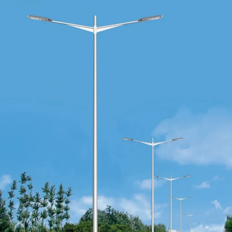 20 Years Warranty Customized Flag Electricity Stainless Steel Pole 5m Street Lamp Pole