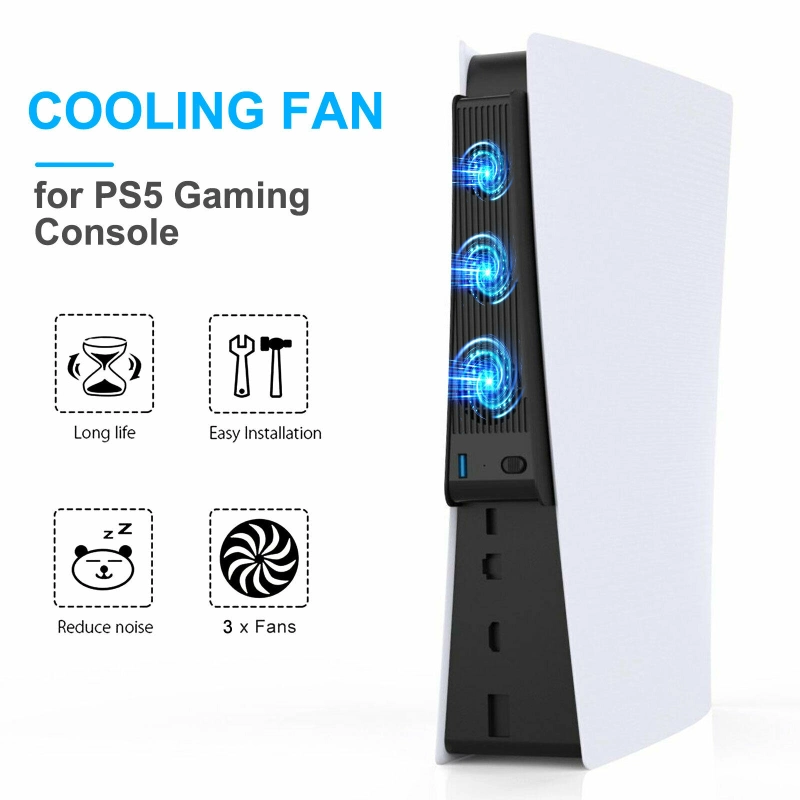 PS5 3 in 1 De / UHD Host Multi-Function Charging Fan Base Game Disc Storage Tray Handle Base Charger Bracket