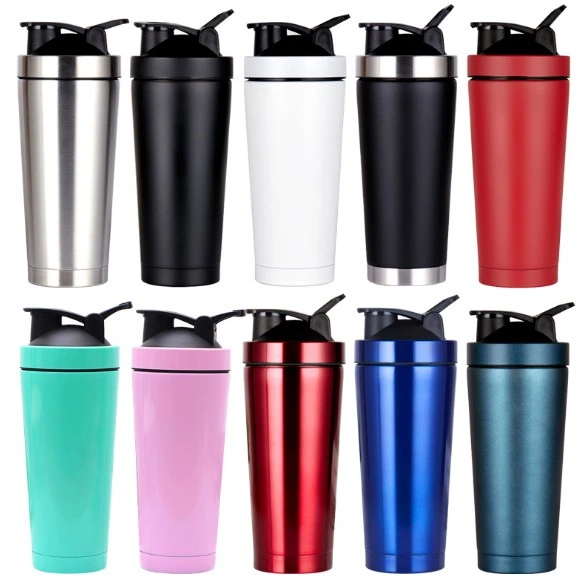 Factory Custom Logo Leak Proof BPA Free Protein Insulated Water Bottles Stainless Steel Water Bottle for Sport Fitness Gym