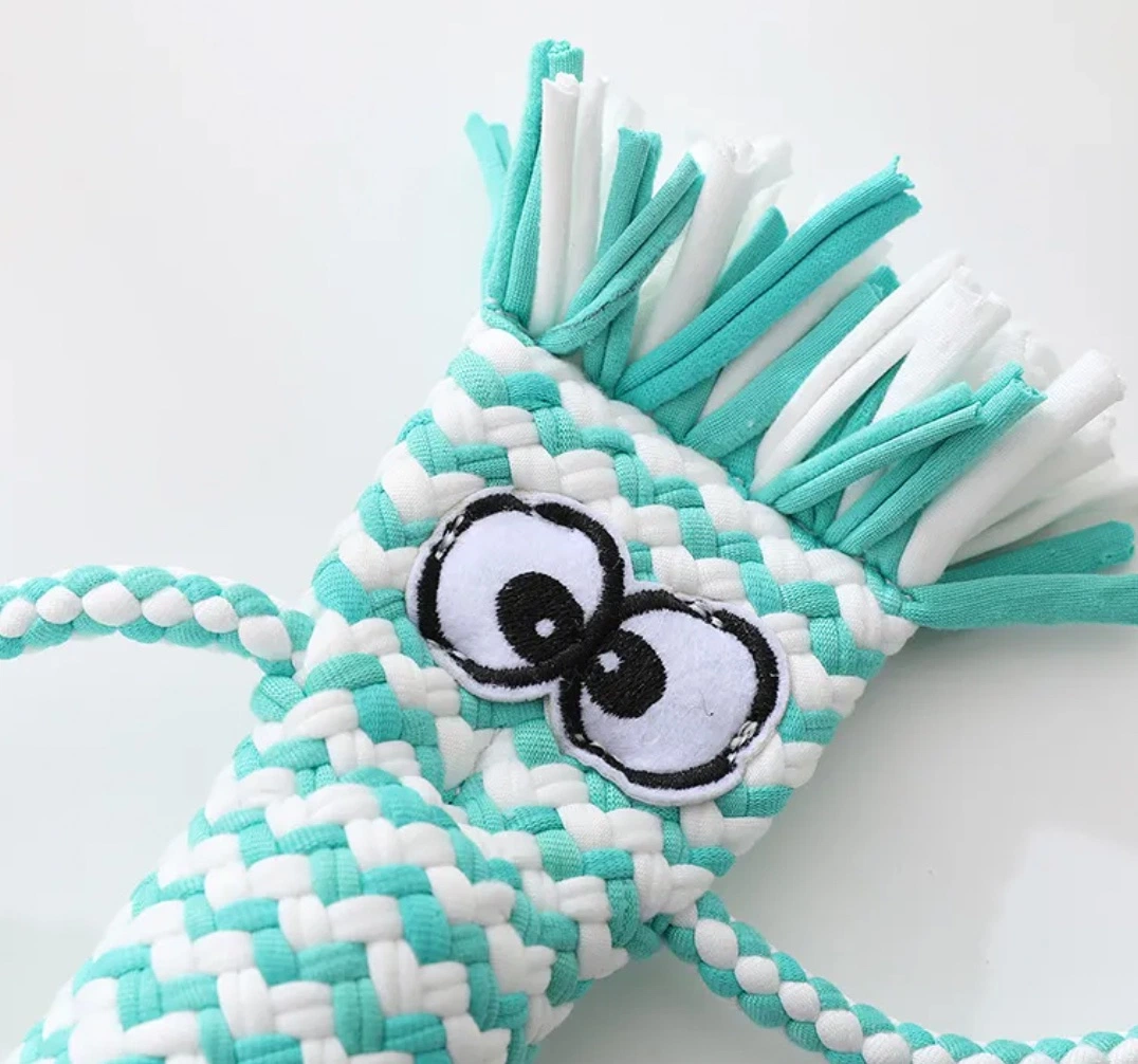 New Arrival in Stock Knitting Rope Toy Squeaky Dog Toy Pet Product