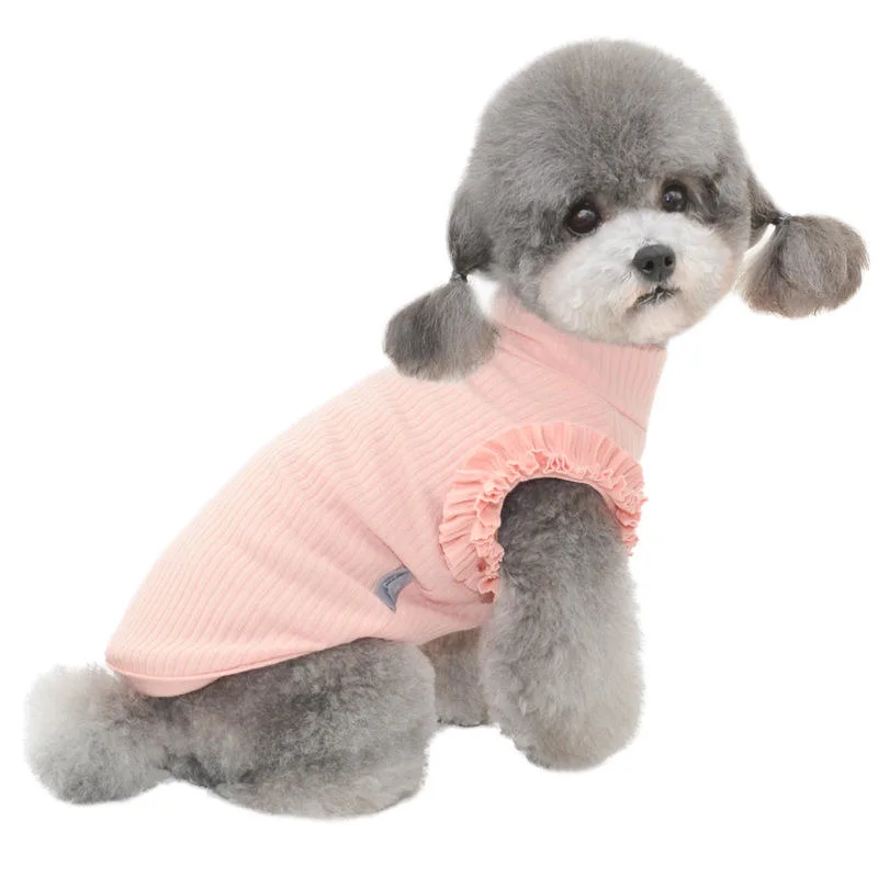 Amazon Hot Selling Spring and Summer Dog Lace T Shirts Cute Cozy Pet Clothing