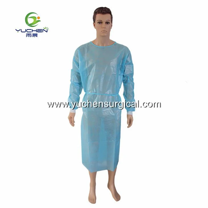 Medical PP+PE Disposable Nonwoven Isolation Gown/Uniform Customized Size Supply for Hospital