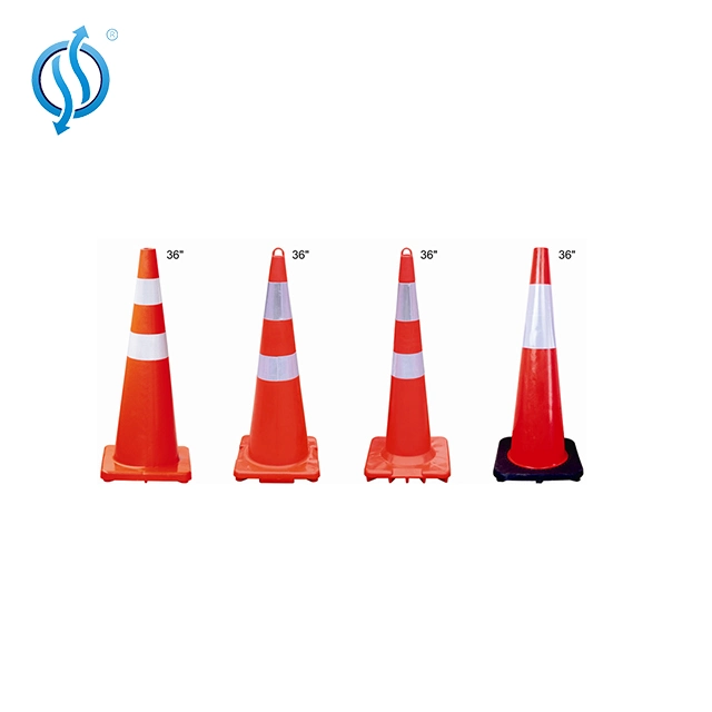 28" Traffic Cones PVC Safety Road Parking Cones with 2 Reflective Collar