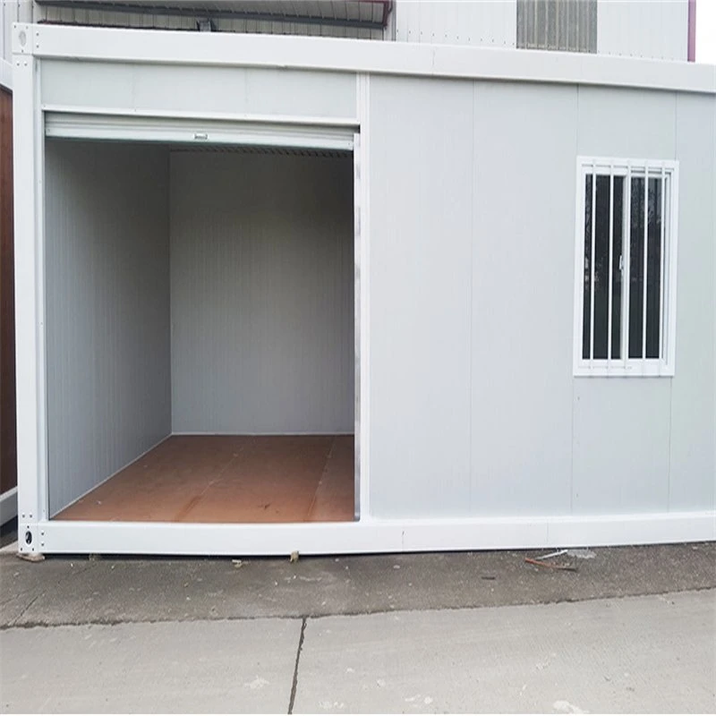 Modular Prefabricated Flatpack Storage Container Prefab House with Roller Shutter Door