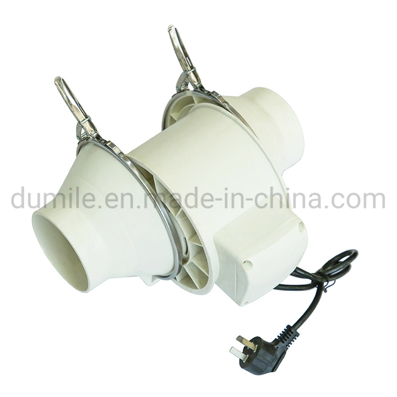 Fresh Air Wind Mixed Flow Duct Extractor Fan with Speed Controller Shops Pipe Exhaust Plastic Axial Blower