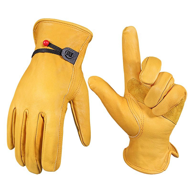 Guante de cuero de color amarillo de la moda de Deportes de la conducción de motocicletas Guantes de cuero Guantes de bicicletas para los hombres 10% de descuento