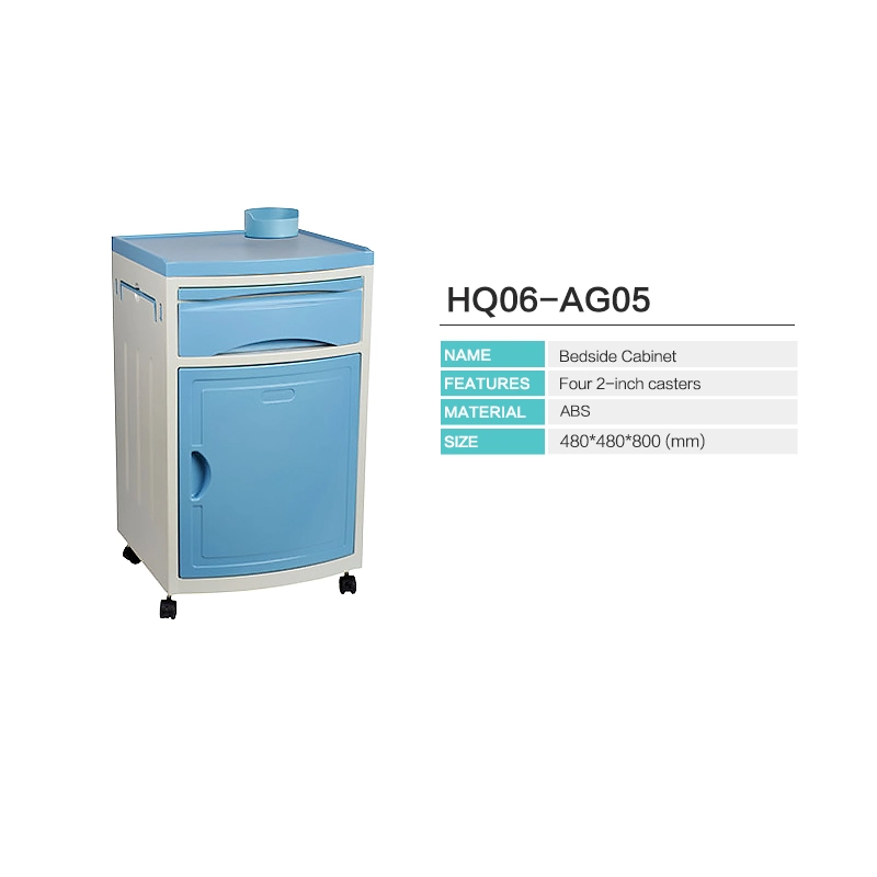 Hanqi Hq06-AG05 Hospital ABS armário beira-leito Bedstand Hospital Furniture Medical Produtos