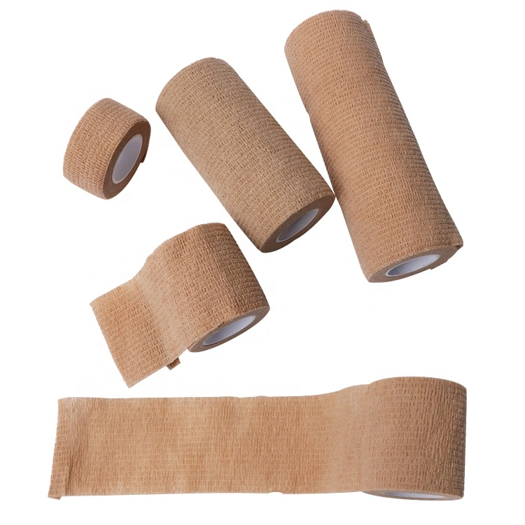 Bandage cohésif auto-adhésif à haute élasticité médicale.