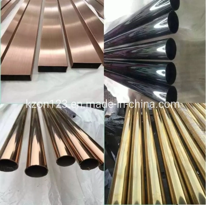 Welding Stainless Steel Ss Tube Sizes Mirror Polished Decorative Colored