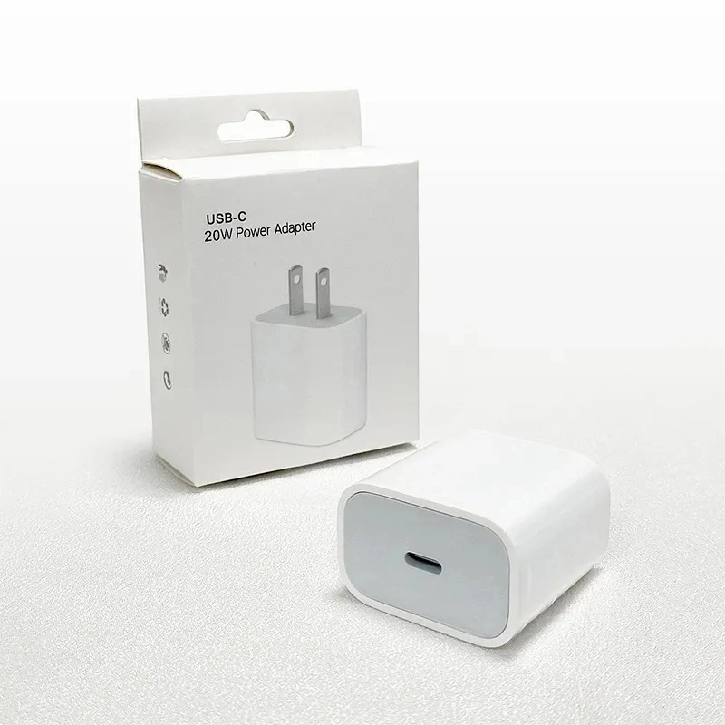 Us Plug USB Type C 20W Pd Wall Charger Type-C 20W USB-C Power Adapter for Phone 15/14/13/12/11 Fast Charger