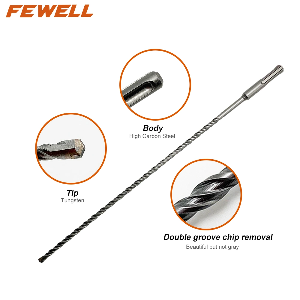 Good Quality Flat Tip SDS Plus 6*350mm Electric Hammer Drill Bit for Concrete Wall Masonry Granite Stone