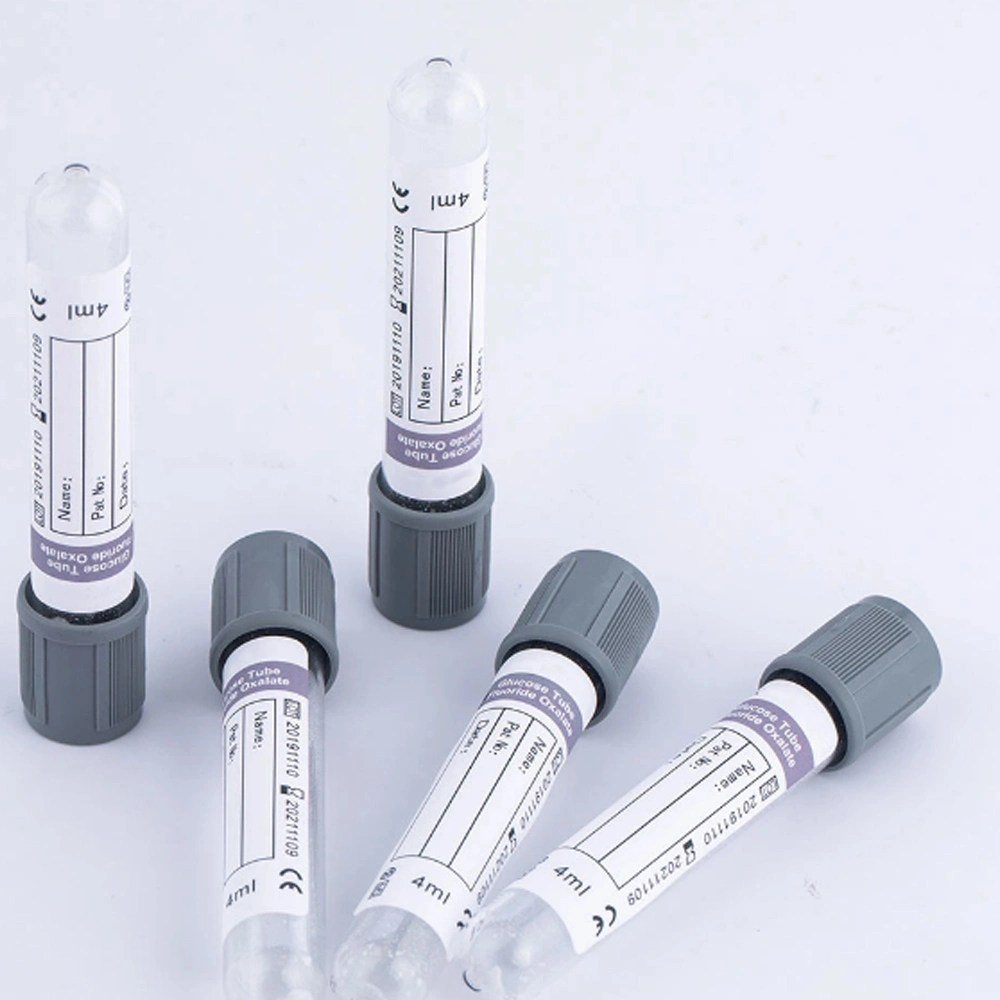 Vidro de plástico descartáveis médicos Roxo ativador de coágulo com tampão citrato de sódio tubo PT 5ml K2 K3 EDTA Tubo de soro de depressão do tubo de coleta de sangue