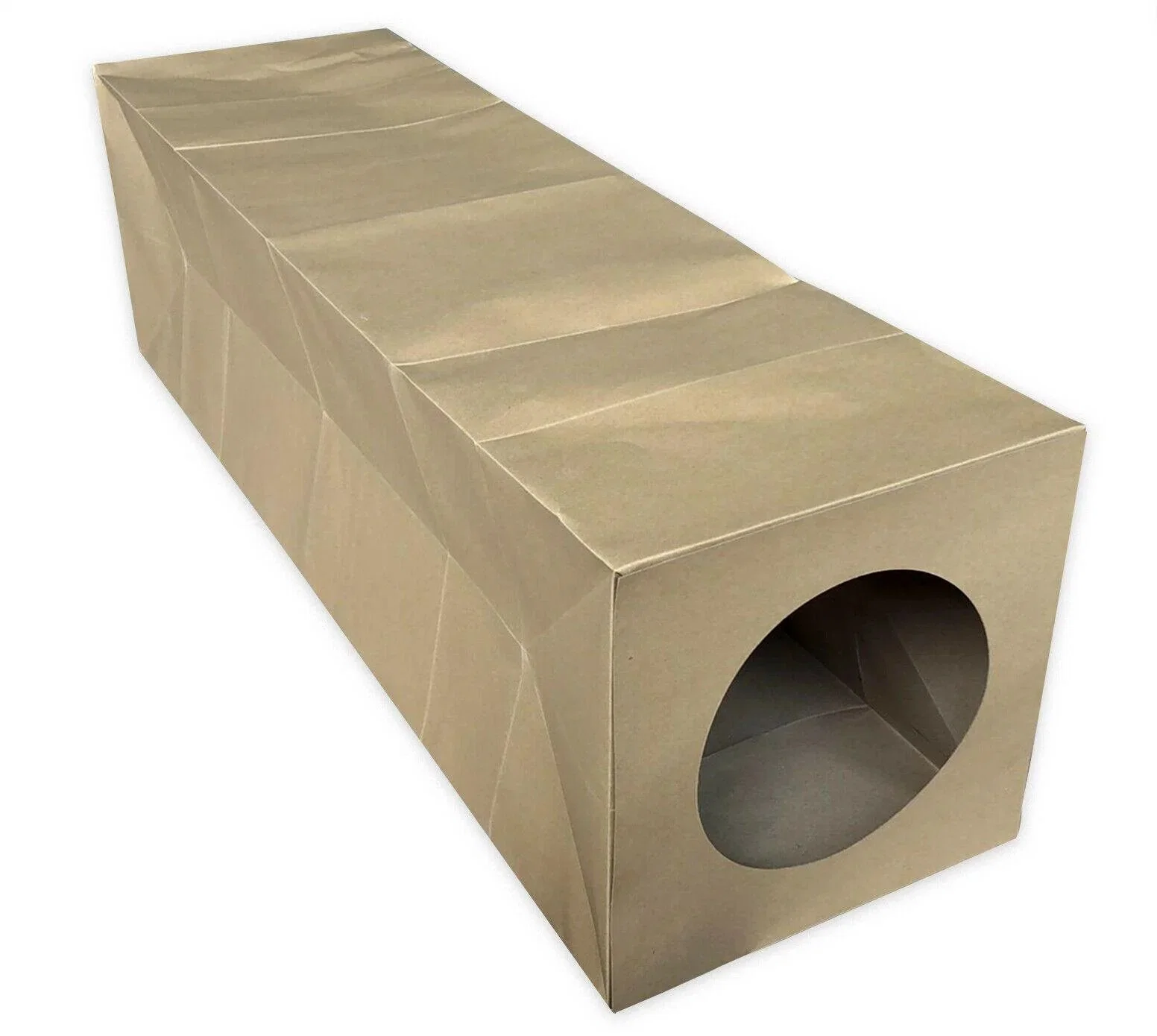 Cat Tunnel Toy Foldable Holes Kitten Kraft Paper Tunnel Cave Hiding Toy for Cats Pet Supplies Interactive Cat Toy