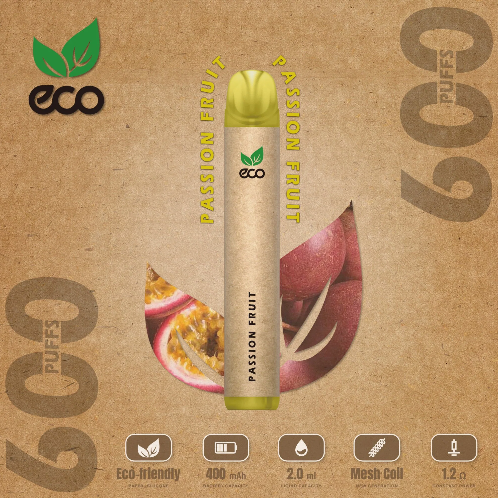 White Label Umweltfreundliche Materialien Einweg-Vape Tpd 600 Puffs Mini E-Zigarette