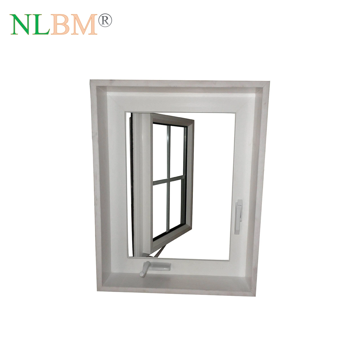 Foldable Crank Handle Wood Aluminum Casement Window Shutter Aluminum Clad Solid Wood Outward Opening Window