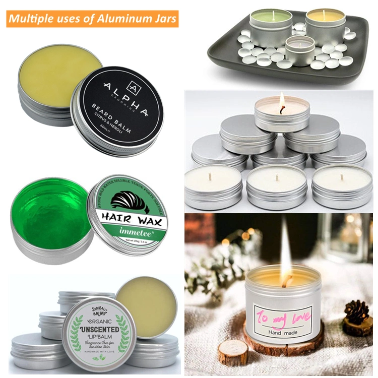 Empty Small Round Metal Tin Can Lip Balm Candle Cream Packaging Aluminium Cosmetic Jar