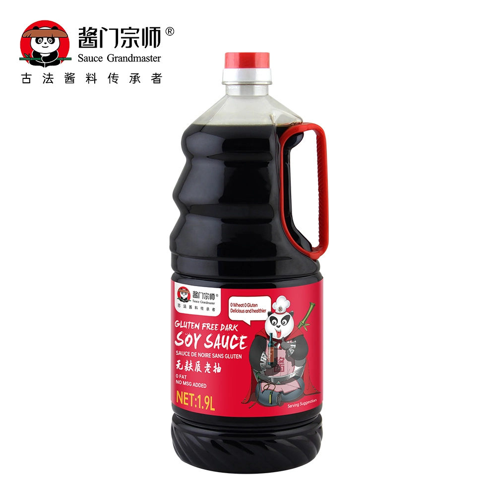 Chinese Manufacturer Glass Bottle Packing Bulk Wholesale/Supplier Jade Bridge 500 Ml Gluten Free Dark Soy Sauce