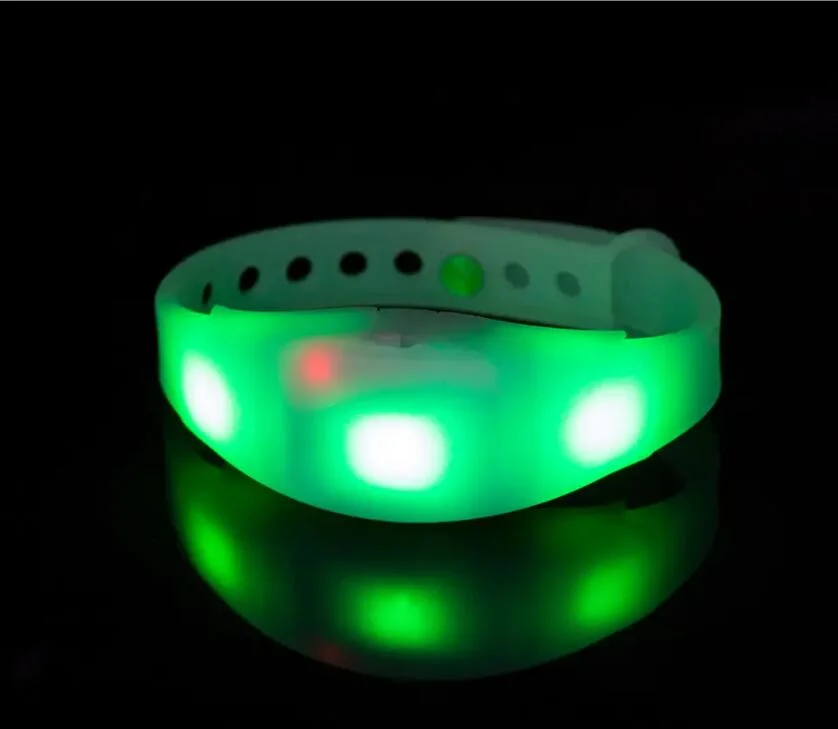 15colors Logo Control remoto LED Reloj pulsera DMX controlado muñequera Para el Partido