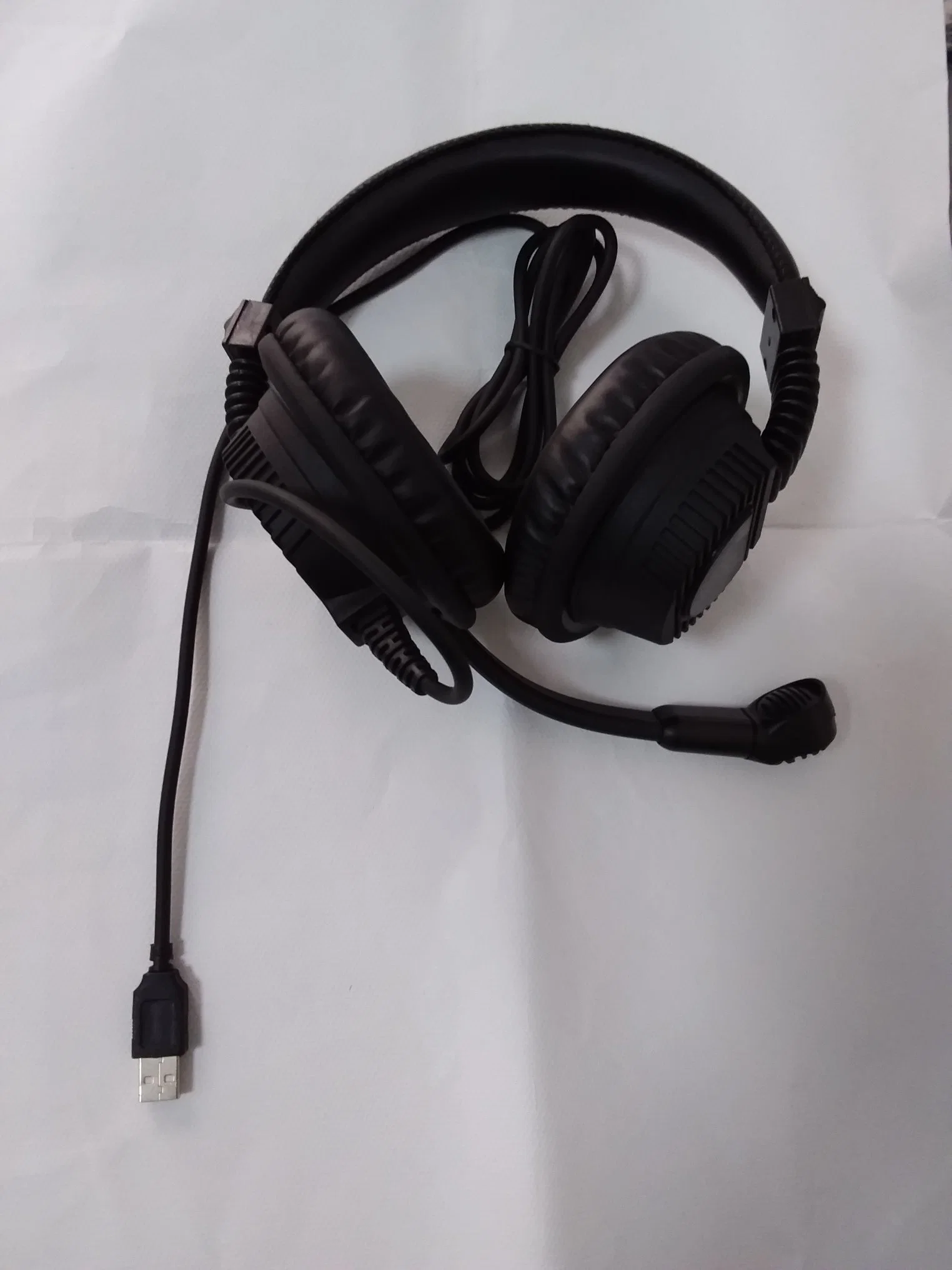 Sprachlabor Headset USB Headset PVC Ohrpolster Stereo Mix Kopfhörer Cm6206