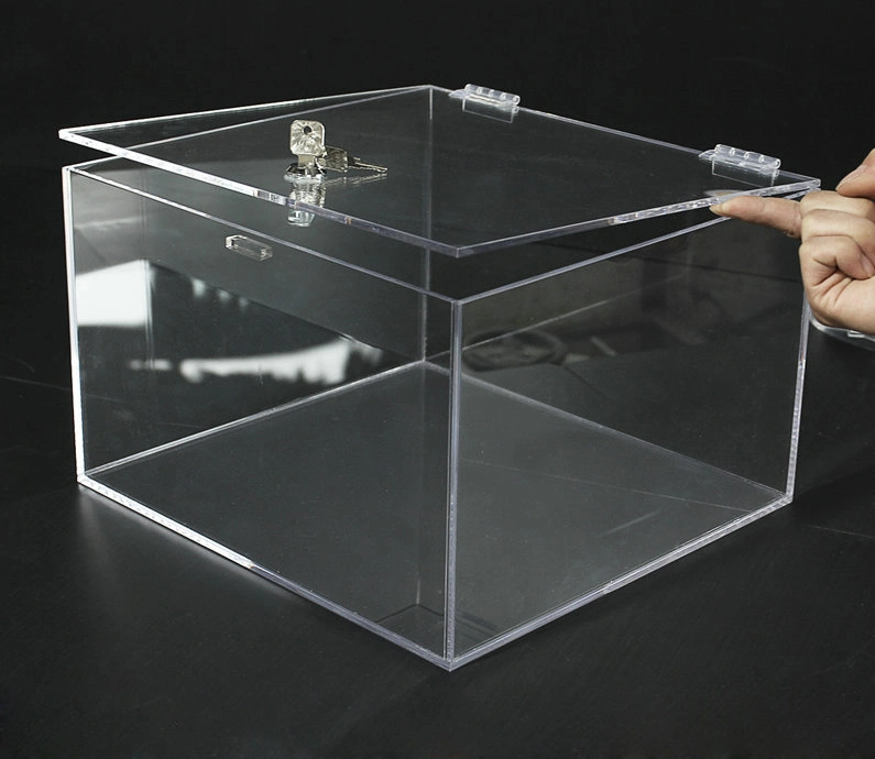 Caja de regalo de acrílico a medida con tapa transparente Plexiglás Caso