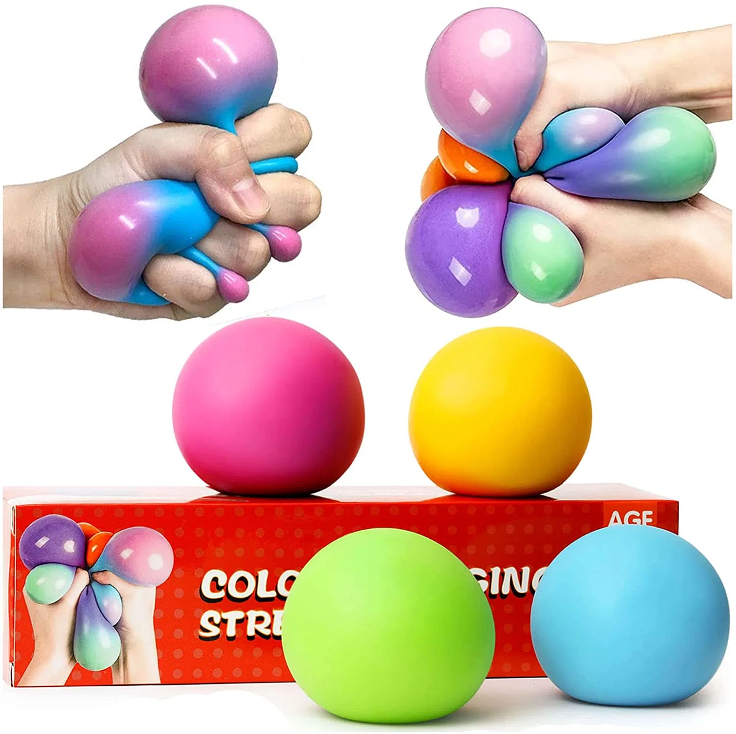 Cambio de color de bolas de alivio de la Ansiedad estrés sensorial Squeeze Juguetes